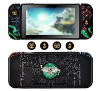 DLseego Coque Compatible avec Switch,Étui de Protection Souple avec Joy Con Cover et Protège-Pouce,Cool Dockable Switch Coque Étui Absorption des Chocs Cover de Protection-Parapente Vert