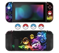 DLseego Coque de Protection en TPU Souple et résistant aux Chocs et aux Rayures Joy Con avec 4 Boules Bleues et Rouges pour Switch 2017