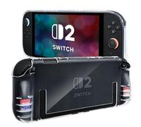 DLseego Coque de Protection pour Switch 2,Clair Cristal Soft Housse de Protecteur Anti-Rayures Grip Cover Compatible avec Switch 2 Version 2025
