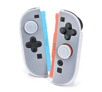 DLseego Coque de Protection pour Switch 2, Silicone Souple Anti-jaunissement Switch 2 Poignée TPC Housse Antidérapant et Anti-rayures Grip Coque avec 2PCS Poignée de Pouce,Blanc