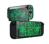 DLseego Coque pour Switch 2 ,Verte Dur Mince Housse de Protection avec Switch Dock Coque,2 Poignées de Cover et 4 Capuchons de Poignée de Pouce