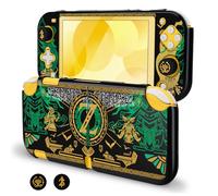 DLseego Coque pour Switch Lite,Mince Étui de Protection Dur PC avec Divisé Design,Cool Coque de Protection avec Capuchons de Boutons,Anti-Rayures et Anti-Chocs,Jaune Vert
