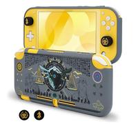 DLseego Coque pour Switch Lite,Souple Slim Coque de Protection avec Capuchons Poignée de Pouce,Cool Étui de Protection Cover Design Anti-Rayures et Absorption des Chocs,Brun Œil