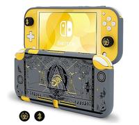 DLseego Coque pour Switch Lite,Souple Slim Coque de Protection avec Capuchons Poignée de Pouce,Cool Étui de Protection Cover Design Anti-Rayures et Absorption des Chocs,Doré Œil