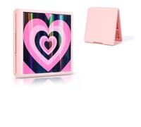 DLseego Étui Cartes de Jeu pour Switch,Multi-Couleur Cœur Étui Carte de Jeu Switch Boîte de Rangement pour Cartes avec 12 Fentes pour Cartes de Jeu et 12 Fentes Cartes Micro SD-Coeur Rose et Noir