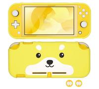 DLseego Étui de Protection pour Switch Lite,Étui Silicone Souple avec Capuchons de Préhension du Pouce,Mince Coque de Protection Anti-Rayures et Anti-Chocs-Chien Jaune