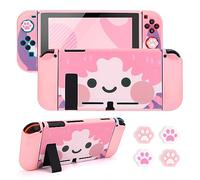DLseego Étuis Compatible avec Switch,Étuis de Protection Mince Dockable Switch,Souple Coque avec Joy-c-o-n Cover et Capuchons de Poignée Pouce,Coque Protection Anti-Chocs pour Switch,Mignon Fille