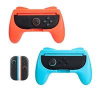 DLseego Griffe Kompatibel mit Switch 2 Controller,2 Stück Komfort Spiel Controller Griffe Anti-Rutsch und Verschleißfest Joy-C Handgriff Grip Halterung,Blau+Orange