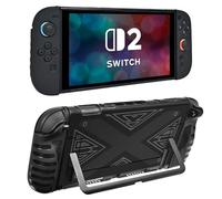 DLseego Housse Compatible avec Switch 2,Dockable Split Design Robuste Cool Housse de Protection Douceur 2PCS Coque de la Poignée,Noir