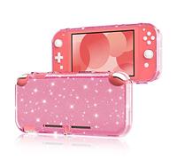 DLseego Housse de Protection Compatible avec Switch Lite,Protection Souple et Transparente en TPU, avec Design Anti-Choc et Anti-Rayures pour la Switch Lite, Crystal Glitter,Rose