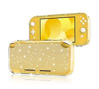 DLseego Housse de Protection Compatible avec Switch Lite,protection souple et transparente en TPU, avec design anti-choc et anti-rayures pour la Switch Lite, Crystal Glitter,Or
