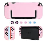 DLseego Housse de Protection pour Console Switch 2,Housse de Protection Anti-Rayures et Robuste avec 2 Poignées Cover et 6PCS Capuchons Joystick,Rose