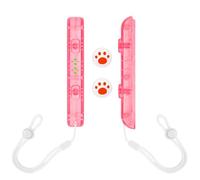 DLseego JoyCon Dragonne pour manette de jeu Switch JoyCon - Serrage réglable - Avec 2 capuchons pour pouce - Rose