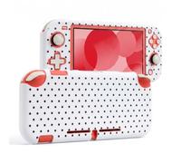 DLseego Protection Compatible avec Switch Lite 2019, Coque de Protection PC Rigide à Motifs à Pois, Couvrant L'Appareil Entier,Anti-Rayures et Amortissant Les Chocs,Blanc