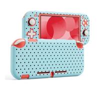 DLseego Protection Compatible avec Switch Lite 2019,Coque de Protection PC Rigide à Motifs à Pois, Couvrant L'Appareil Entier,Anti-rayures et Amortissant les Chocs,Bleu