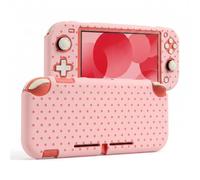 DLseego Protection Compatible avec Switch Lite 2019, Coque de Protection PC Rigide à Motifs à Pois, Couvrant L'Appareil Entier,Anti-Rayures et Amortissant Les Chocs,Rose