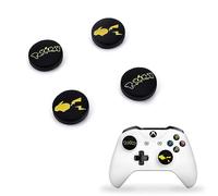 DLseego Thumbstick Capuchons Compatible avec PS4 PS5 Xbox 360 Xbox Controller,Souple Silicone Contrôleur Joystick Capuchons,Analogique Bâton Capuchons Cover Accessoires -Noir Éclair