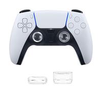 DLseego Thumbsticks Cap Compatibles avec PS4 PS5,Capuchons de Manche à Balai Antidérapants pour Manette PS5 PS4,Crystal Soft Transparent Haute et Basse Joystick Caps,Transparent 3