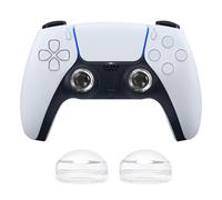 DLseego Thumbsticks Cap Compatibles avec PS4 PS5,Capuchons de Manche à Balai Antidérapants pour Manette PS5 PS4,Crystal Soft Transparent Convex Joystick Caps,Transparent 2
