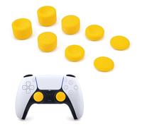 DLseego Thumbsticks Cap pour Manette PS5 PS4 Xbox,8 Pièces Silicone Capuchons de Joystick pour PS5/PS4,Conception Courte et Haute à Réduire Pouce Fatigue,Jaune