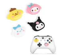 DLseego Thumbsticks pour ps5 pour ps4 Manette,Cute Anime thème Silicone Joystick Grips Caps Accessoire pour Xbox Series X/S, Xbox One, Switch Pro Controller,4 PCS-Combinaison 1
