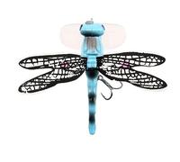 DLSIN Leurres de pêche libellules en acier ABS à haute teneur en carbone, leurres de pêche à l'eau avec crochet, simulation de mouche Pseudo appât pour étangs, eau douce, lacs et zones côtières bleu