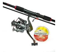 DLT Kit de Canne à Lancer Polyvalent 2,10m - 10-30 GR - Canne à pêche pour la pêche prédatrice - Casting - Spincasting