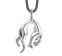 DLUCCA Collier Chaine Homme Colliers Pendentif léopard Brillant en Argent Sterling 925 Pendentif Collier for Homme Pendentif Vintage en Argent thaïlandais