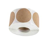 DLUKENY 500pcs Brown Round Label Sticker Adhesive Writable Sticker pour Les Petites Entreprises Les Projets D'artisanat Étiquettes Adhésives