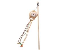 DLUKENY Bâton en bois pour stimuler la curiosité des félins avec pompons pour animaux de compagnie actifs et exercices amusants