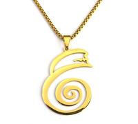 DLUKENY Collier à pendentif simple et élégant en métal pour jeunes adultes, bijoux d'automne et d'hiver pour occasions décontractées et formelles, Acier inoxydable