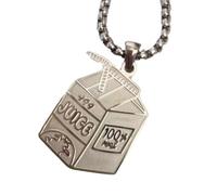 DLUKENY Collier avec pendentif boîte à boisson tendance en acier inoxydable fait à la main pour les créateurs de tendances