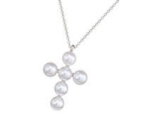 DLUKENY Collier avec pendentif religieux réglable en alliage pour une élégance quotidienne, Alliage, perle d'imitation