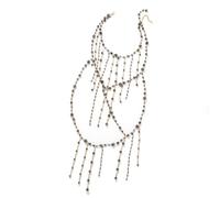 DLUKENY Collier de perles tendance pour femme avec couches irrégulières, accessoire de bijoux portable pour les fêtes et les tenues décontractées