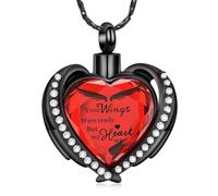 DLUKENY Collier en acier inoxydable avec pendentif boîte à cendres pour animal domestique - Design élégant - Convient pour un usage quotidien, Acier inoxydable
