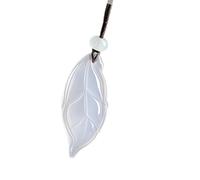 DLUKENY Collier ethnique moderne en jade avec cordon tissé à la main pour les femmes élégantes et les amateurs d'artisanat traditionnel, Calcédoine de jade, Dongling Jade, etc.