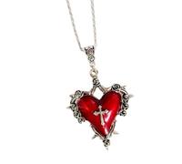 DLUKENY Collier gothique réglable en forme de cœur rouge et épine pour ceux qui aiment les accessoires gothiques