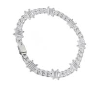 DLUKENY Collier ras du cou barbelé tendance fait à la main avec pendentif cadenas style punk, hip-hop, bijoux tendance pour fête, Acrylique