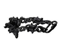 DLUKENY Collier ras du cou barbelé tendance fait à la main avec pendentif cadenas style punk, hip-hop, bijoux tendance pour fête, Acrylique