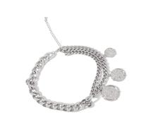 DLUKENY Collier ras du cou court avec pendentif pièce de monnaie pour l'élégance quotidienne des femmes, Zinc