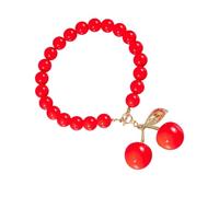 DLUKENY Collier tendance avec pendentif cerises en résine noir ou rouge pour les amateurs de styles, Résine