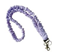 DLUKENY Cordon tour de cou élastique léger pour porte-badge, porte-clés, accessoires de téléphone, chouchou extensible, violet, taille unique