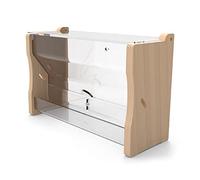 DLUKENY Distributeur automatique de nourriture pour oiseaux - Récipient transparent pour cage - Sans désordre - Facile à remplir pour petits oiseaux