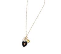 DLUKENY Élégant collier avec pendentif coloré fabriqué à partir de matériaux en acier robuste pour femme tendance confortable à porter au quotidien, Acier titane
