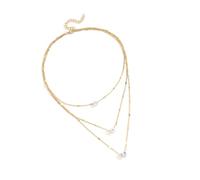 DLUKENY Élégant collier multicouche élégant avec étoile et cœur pour un style quotidien, Métal
