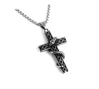 DLUKENY Élégant collier serpent Ouroboros en acier inoxydable - Accessoire de cou pour style gothique moderne, Acier inoxydable