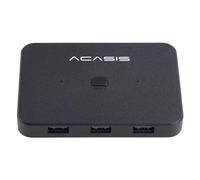 DLUKENY KVM 3 Ports 4K 3 en 1 Out KVM Convertisseur Commutateur 2 Ordinateurs Share Box