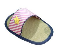 DLUKENY Lit rafraîchissant pour animal domestique - En tissu antidérapant - En forme de pantoufle - Pour réduire la chaleur - Coussin de repos