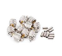 DLUKENY Lot de 10 connecteurs UHF mâle PL259 à sertir RG58/142 LMR195 RG400 Connecteur de câble banane Connecteur à vis Seau adaptateur prise cordon Pigtail Câble Panneau femelle