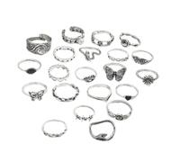 DLUKENY Lot de 21 accessoires de mode punk uniques pour Halloween et tous les jours